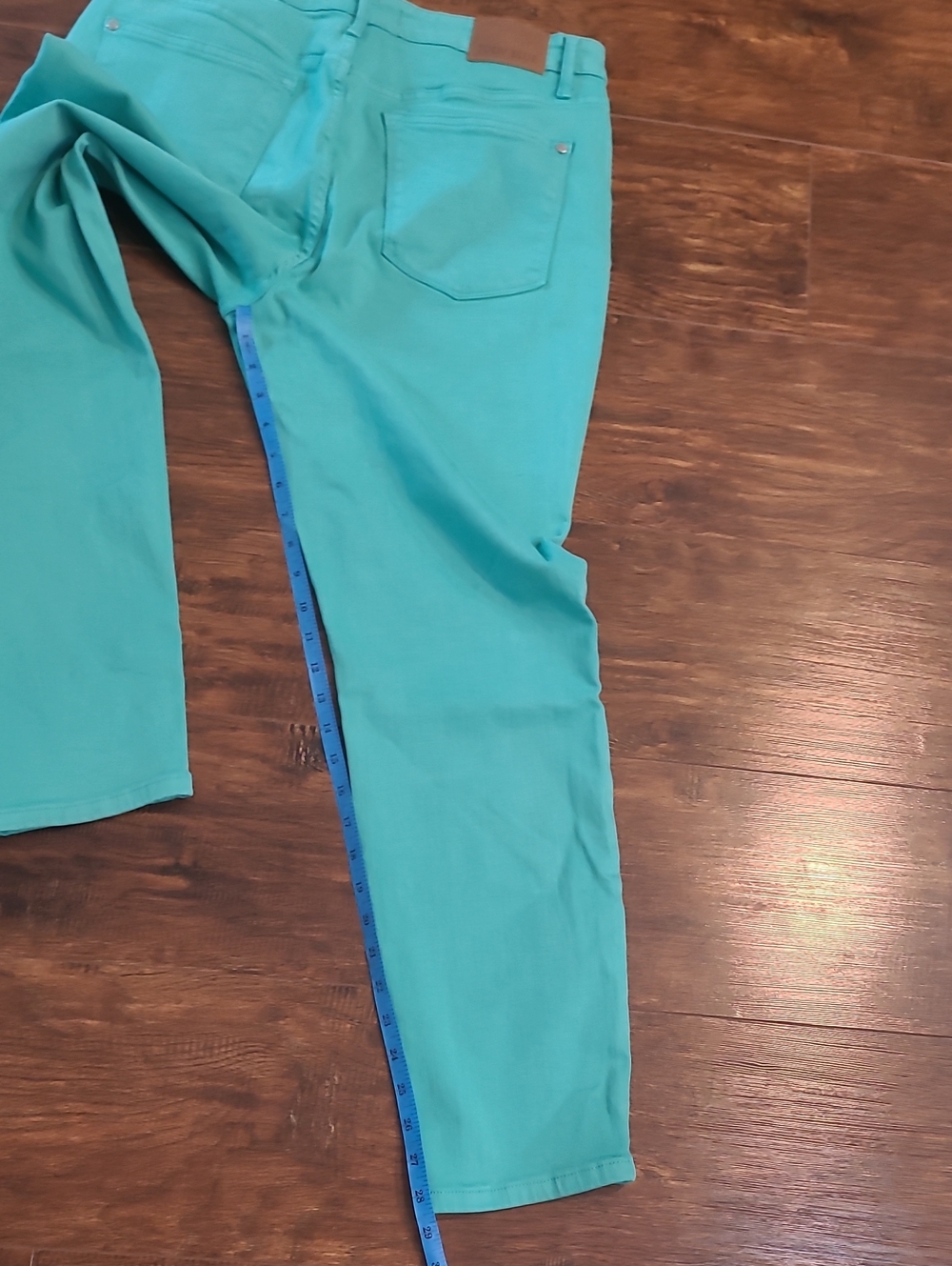 Judy Blue Bright Teal Slim Fit  Jeans  Stretchy Size 13/31 - Picture 11 of 12